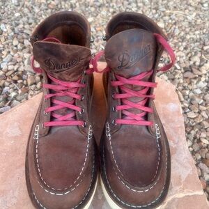 Danner Dark Brown Boots with red Laces